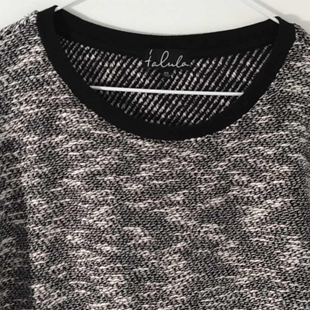 Talula black and white boxy‎ sweater